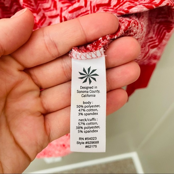 Athleta Coronada Long Sleeve Running Top Red Sz Small - Picture 7 of 11